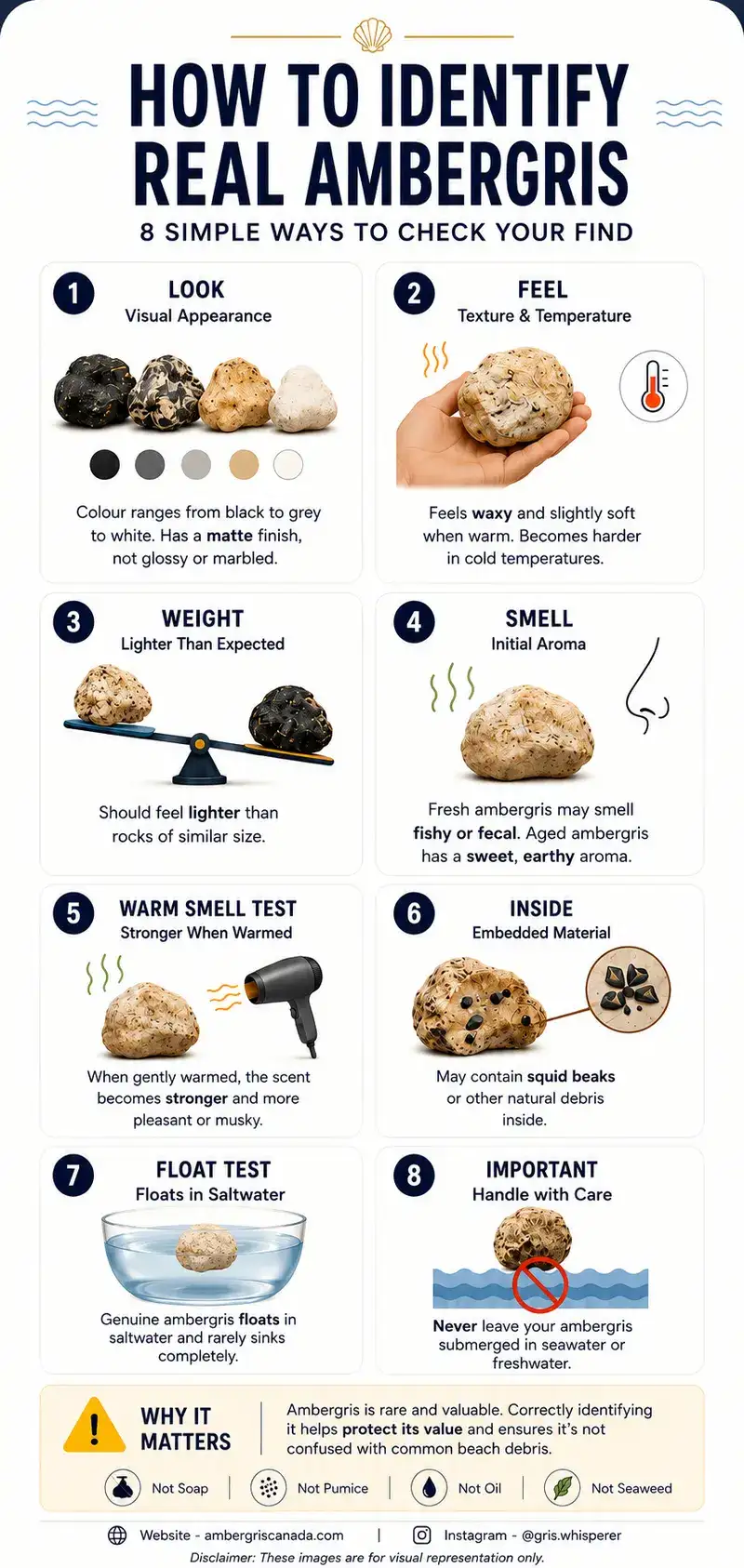 How to identify real ambergris - 8 simple ways to check your find